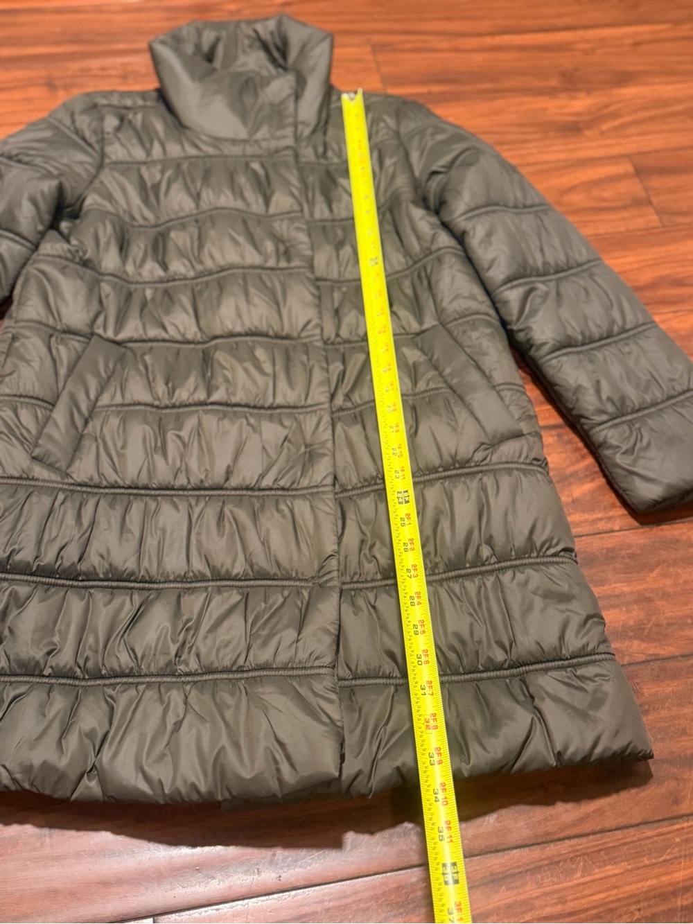 Eileen Fisher Petite Down Jacket in Olive - Picture 2 of 10